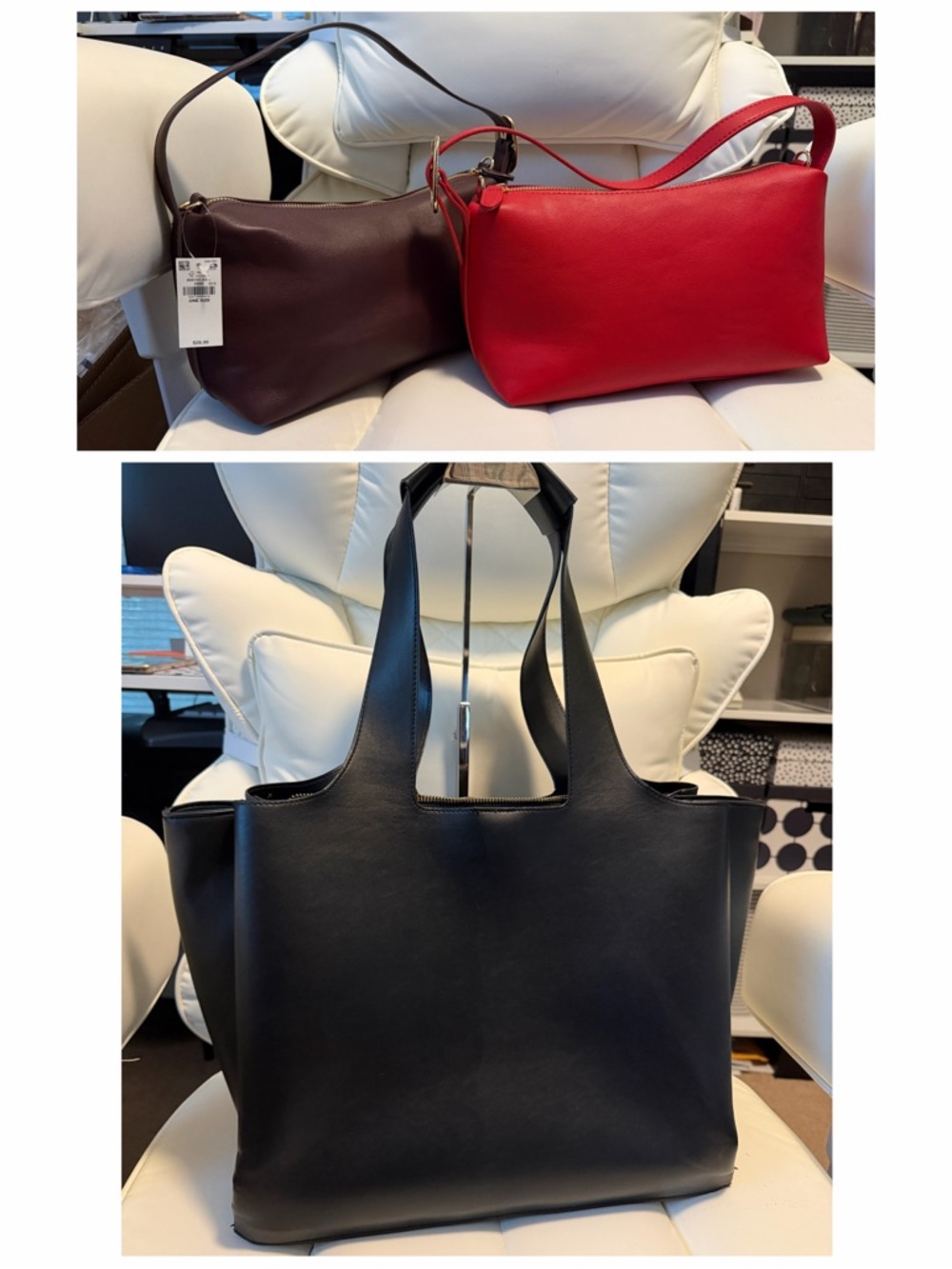 Old Navy shoulder bags and Target Tote.